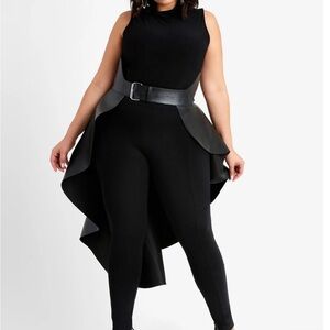 Faux Leather Skirt Belt